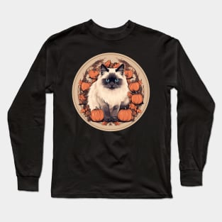 Birman Cat Halloween, Cat Lover Long Sleeve T-Shirt